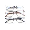 Lcbestbro 3 Pack Business Blue light Blocking Reading Glasses for Men, 2.5 Metal Readers