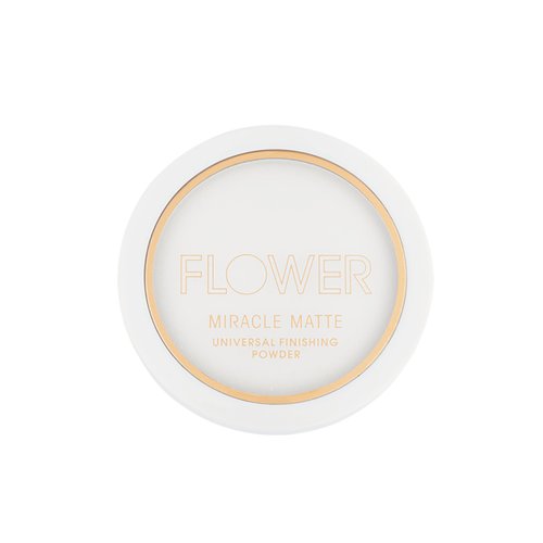 FLOWER BEAUTY By Drew Barrymore Miracle Matte Finishing Powder - Smoothing & Ultrafine Silky Formula Makeup Finishing Powder, Flatters all Skin Tones with Matte Finish, Includes Mirror & Sponge (Universal)