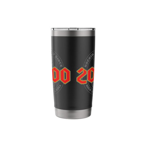 Rock'n'Roll 2000 High Voltage Retro Music Birthday Stainless Steel Insulated Tumbler