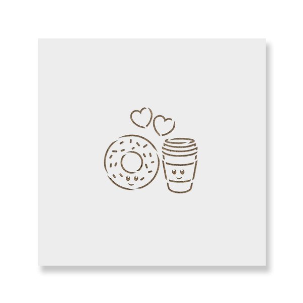 Donut And Coffee Cookie Stencil - Easy-to-Use For Stunning Cookie Decorations: Simplifying Cookie Decorating