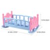 Toyvian Baby Doll Crib Baby Doll Bed Toy Baby Doll Bed Doll Furniture Plastic and Cloth Doll Crib Girls Pretend Play Doll Bed Toy Doll Crib Kids Toy Birthday Gift(Blue), 37X24CM