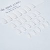 RikView Red Press on Nails Medium Coffin Nails for Women Glossy Fake Nails 24 PCs/Set (White)
