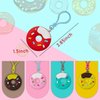 MGLDSJT 25 Pcs Sweet Donut Keychain for Sweet Donut Theme Party Favors Pendant for Kid Toy Ornament Souvenirs Gift