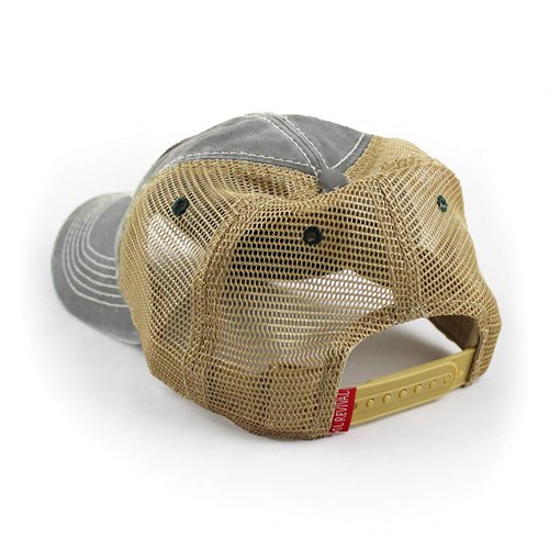 S.L. Revival Co Blackbeard Pirate Flag Trucker Hat, Drifter Gray