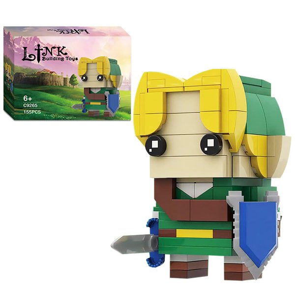 Breath of The Wild Link Building Sets for Adults Kids, Link Minifigure Ocarina of Time Building Kit,Game Series Building Blocks Model Toys,Compatible with Lego(155PCS)