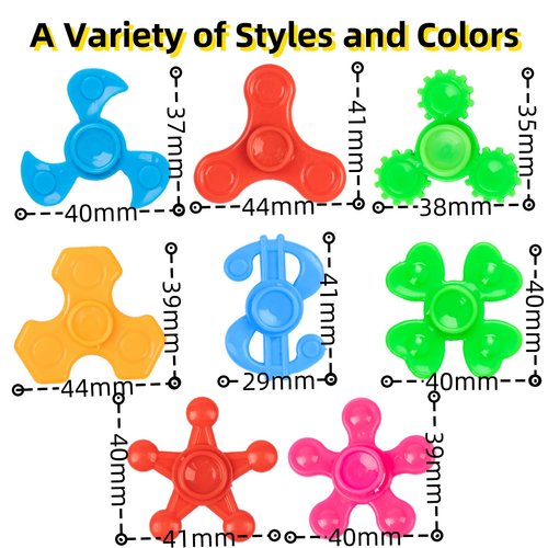 100 Pcs Mini Fidget Spinners Bulk,Toys Party Favors for Kids Adults Teens,Birthday Return Gifts,Canival Treasure Box Toys for Classroom Prizes Supplies,Back to School,Valentine's Day Gifts