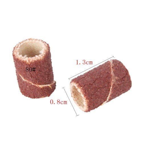 niceeshop(TM) 1 Bag(100pcs) Sanding Bands 80# for Nail Manicure Pedicure Drill File Machine Grit