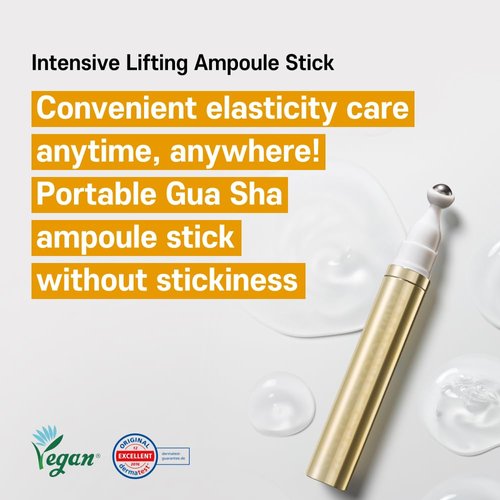 ISOI Intensive Lifting Ampoule Stick 15ml (0.5 fl.oz) | Anti-Aging Wrinkle with Gua Sha Roller | Tighten and Rejuvenate Fine Lines with Bulgarian Rose Oil | Korean Skin Care