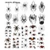 Kotbs 20 Sheets Spider and Cobweb Halloween Temporary Tattoos for Kids and Adults - Horror Makeup and Party Favors