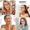 DOOViC 4 Pack Computer Reading Glasses Blue Light Blocking Anti Eyestrain Spring Hinge Stylish Readers for Women 1.00 Strength