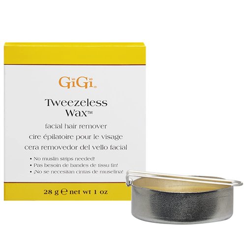 GiGi Tweezeless Wax, Non-Strip Facial Hair Remover for Sensitive Skin, 1 oz, 2-pack