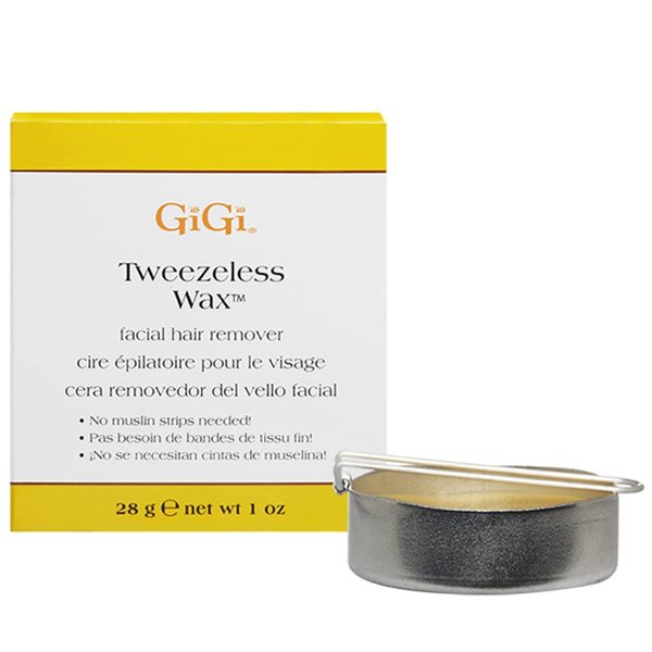 GiGi Tweezeless Wax, Non-Strip Facial Hair Remover for Sensitive Skin, 1 oz, 2-pack