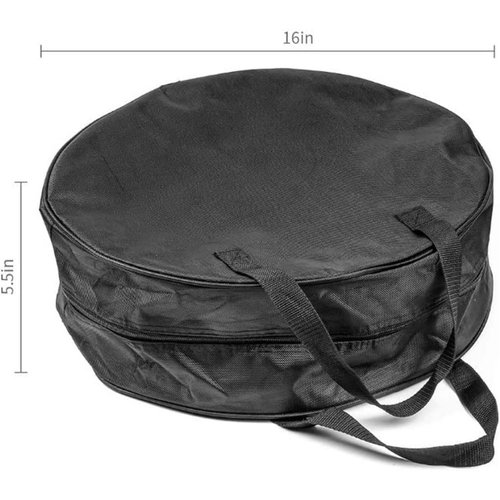 INLETTER Round Cable Organizer Bag - Heavy Duty Water Resistant Cable Management Storage Bag - Perfect for Jumper Cables, RV Sewer Pipe, EV Charging Cord Storage, Camper and Garden Hoses