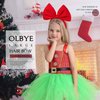 Olbye Red Bow Headbands Christmas Headband with Bows Xmas Headpiece Big Fleece Bowknot Hair Hoop Party Decorations Cosplay Headdress Christmas Costume Hair Accessories for Women Girls (A-Red)