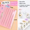 FSpronail Nail Stand for Press Ons Nail Display with 96 Pcs Reusable Sticky Putty Practice Magnetic Fake Nail Holder for Home DIY Beginner Salon Acrylic Nail Art Kit Accessories