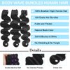 Beautymoon Brazilian Body Wave Human Hair Bundles 16 18 20 Inch 100% Unprocessed Full And Thick Body Wave Bundles Human Hair 16A Grade Raw Virgin Hair Extensions for Women