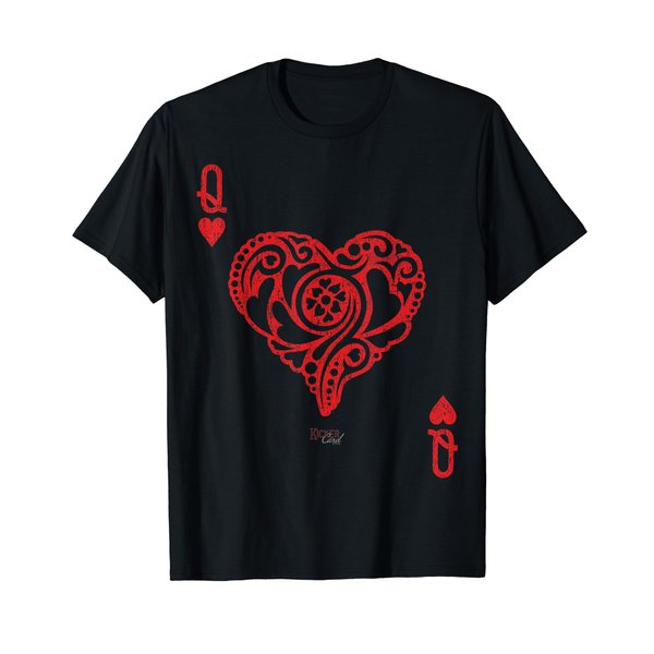 Queen of Hearts Texas Hold'em Poker Playing Card T-Shirt T-Shirt