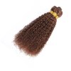 Color 30 Brown Bundles Human Hair Light Brown Curly Wave Bundles Brown Kinky Curly Bundles Double Weft Remy Hair Extensions Wet and Wavy Bundles Silky Soft for Black Women 14 14 14 inch