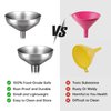 Serinar 2-Piece Stainless Steel Kitchen Funnel Set with 1-Inch and 0.5-Inch Ports for Transferring and Filling Liquids, Coffee Beans, Spice Blends, and Powders Easy to Clean!