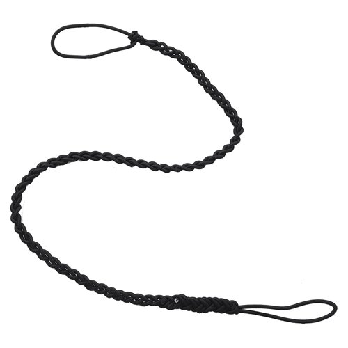 Tail Braid Holder- Hair Ties for Thin Hair, Elastic Spiral Ponytail Holders Workout Hair Bands for Women Girls Swimming Pony Tail Wrap Hair Ties for Sports Running Motorcycle Riding 1Pcs Black