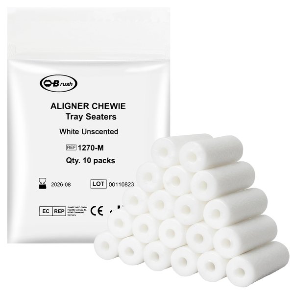 20 Pcs Chewie For Invisalign Aligners, Aligner Tray Seaters For Invisible Braces, Dental Aligner Trays Seater Chewie, Orthodontic Aligners Teeth Chompers Scented Mint Flavor Pack Of 2 (Unscented)
