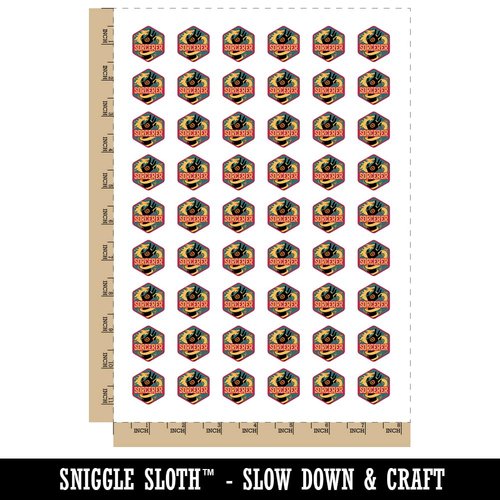 RPG Class Sorcerer Games Fantasy Gaming Temporary Tattoo Water Resistant Fake Body Art Set Collection - 54 1" Tattoos (1 Sheet)