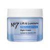 No7 Lift & Luminate Triple Action Night Cream - Anti Wrinkle, Collagen Peptide Brightening Cream - Skin Firming Hyaluronic Acid & Hibiscus + Hyperpigmentation Vitamin C Face Cream (50ml)