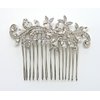 Faship Gorgeous Clear Crystal Floral Hair Comb