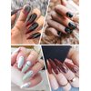 EBANKU 12 Sheets Gold Silver Metal Nail Stickers, Metallic Curve Strip Line Nail Decal Self-Adhesive 3D Wave Design DIY Decoration for Women Girls