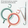 Caliee Wig Holder Travel 2Pcs Wig Stand Wig Head Stand for Long Hair Wig Organizer Hanging Pink and Green Wig Styling Stand Foldable Hair Stand for Wigs Hat Rack.