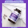 Bold Botanica Elderberry Plus - 65x Concentrated Black Elderberry Extract with Zinc & Vitamin C for Daily Immune Support & Seasonal Wellness - Non-GMO, 30 Vegan Capsules