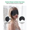 BeeVines Sleep Mask, 2 Pack 100% Real Natural Silk Eye Masks with Adjustable Strap for Sleeping, Mulberry Silk Eye Sleep Shade Cover, Blocks Light Reduces Puffy Eyes Traveling Gifts (Black & Black)