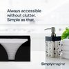 SimplyImagine Countertop Paper Towel Holder Dispenser - Black Acrylic Napkin Holders for Kitchen or Bathroom for Multifold, C Fold, Trifold, Z Fold - Disposable Hand Towel Tray, Commercial or Home Use