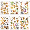 12 Sheets Jungle Animal Temporary Tattoos for Kids, Cheetah Birthday Party Supplies Jungle Theme Party Favors Gifts Safari Birthday Decorations Fake Tattoos Stickers Jungle Themed Goody Bag Stuffers
