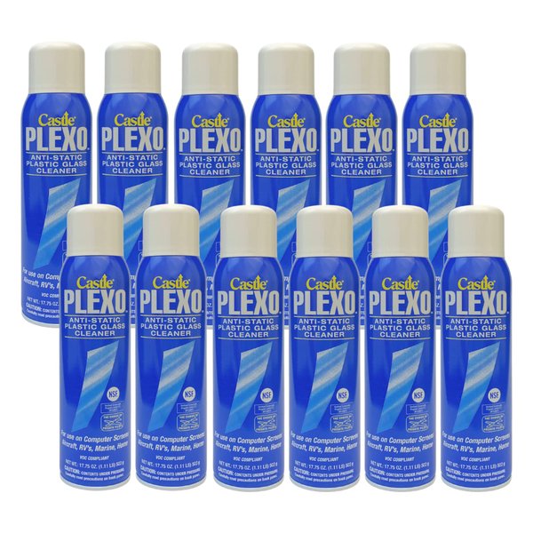 Castle Plexo Anti-Static Plastic Glass Cleaner, 17.75 oz