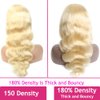 ITODAY 613 Blonde Lace Front Wigs Human Hair 220% Density 13x4 Body Wave Human Hair Wigs forWomen 613 HD Lace Frontal Wigs Human Hair Pre Plucked Natural Hairline (22 inch, 613 13x4 Body Wave)