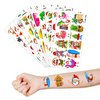 103 PCS Christmas Tropical Luau Aloha Temporary Tattoos Theme Birthday Party Supplies Favors Decor Decorations Beach Hawaii Hawaiian Santa Xmas Tattoo Stickers Gifts For Kids Boys Girls School Prizes