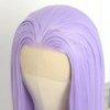 Luwigs Lavender Purple Lace Front Wigs Straight Synthetic Heat Resistant Replacement Wigs Light Pruple High Temperature Fiber Hair Cosplay Daily Wear (22 Inch, Purple,Straight)