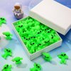 CroBlissful 50 Pcs Mini Alien Figures Glow in The Dark UFO Space Ship Alien Figurines Rubber Tiny Alien Miniatures Small Alien Figurine for Halloween Alien Space Party Favors Hide and Seek Goodie Bag