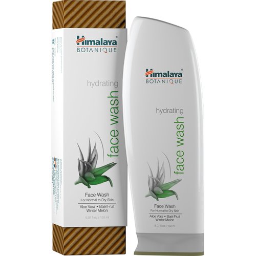 Himalaya Botanique Aloe Vera Hydrating Face Wash for Deep Cleansing and Ultra Moisturizing for Dry, Itchy Skin, 5.07 oz
