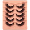 Natural Fox Eye Lashes Wispy False Eyelashes 18mm Fluffy Mink Lashes D Curl Fake Cat Eyelashes Multipack by TOOCHUNAG