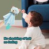 LUKCOZMO Infant Baby Stuffed Animal Activity Soft Toys with Multi-Sensory Crinkle, Rattle and Textures, for Tummy Time Newborn 0-3-6-12 Months Boys, Girls, Elephants