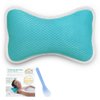 Comfortable Bath Pillow with Suction Cups, Supports Neck and Shoulders Home Spa Pillows for Bathtub, Hot Tub, Bathtub Head Rest Pillow Relax & Comfy - Blue