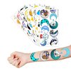 78PCS Moon Temporary Tattoos Themed Space Birthday Party Decorations Supplies Favors Decor Sun Moon Stars Temporary Tattoos Stickers Cute Gifts for Kids Boys Girls Prizes Rewards