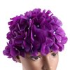 WINOMO Swim Cap Floral Petal Stylish Swimming Hat Bathing Caps for Women (Purple)