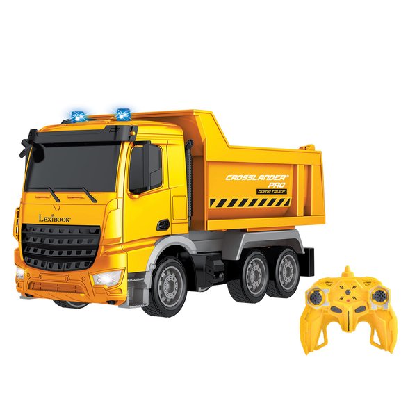 Lexibook, Crosslander® pro RC Dump Truck, Remote Controlled Dump Truck, Light Effects, Rechargeable, RCP10