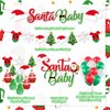 Santa Baby Shower Decorations with Santa Baby Banner Cake Topper K KUMEED Christmas Theme Garland Green Red Snowflake Balloons for Christmas Party Decorations New Year Baby Shower Birthday Party