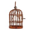 Naroote Dollhouse Miniature Bird Cage 2pcs Dollhouse Rusty Iron Bird Cage Finely Detailed for 1/12 Scale Dollhouse