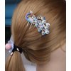 Wedding Bridal Headpiece Rhinestone Hair Comb Women Peacock Hair Clip Side Comb Hair Accessory(Blue)