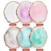 Resin Nail Art Palette, Nail Painting Mixed Color Palette, Gilded Edge Nail Gel Color Makeup Display Board Pallet (White)